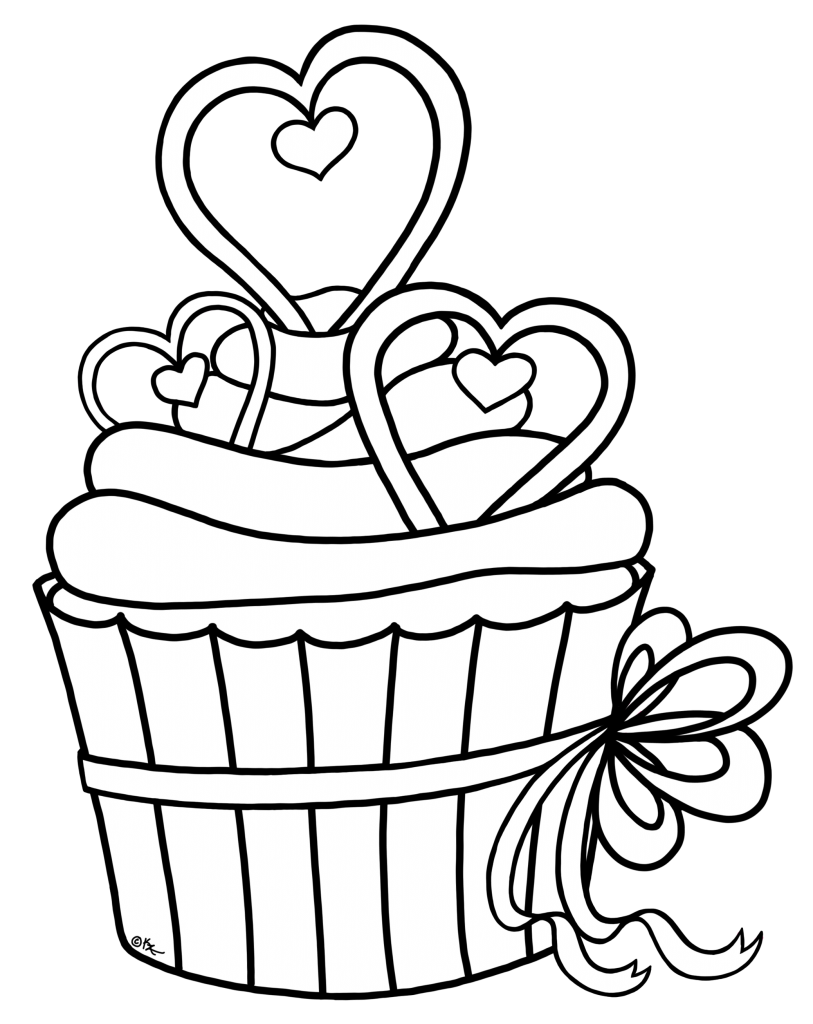 val_hearts-hearts-cupcake-BW-PNG